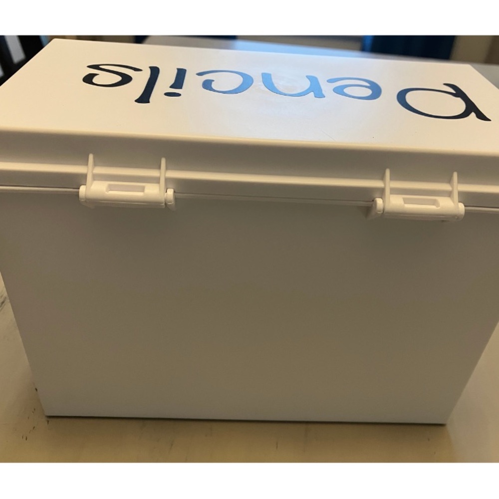 White Plastic Pencil Dispenser Box - Picture 6 of 6
